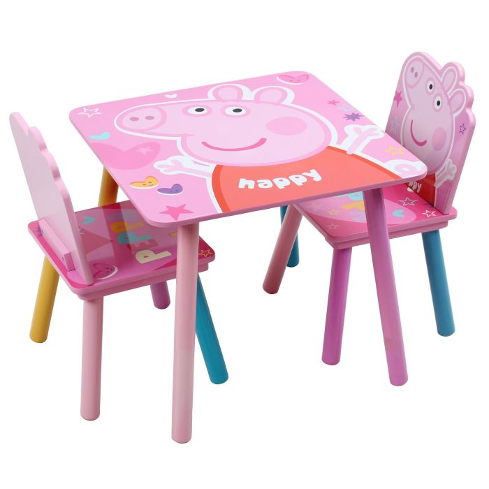 Peppa Pig Wooden Table & 2 Chairs Set