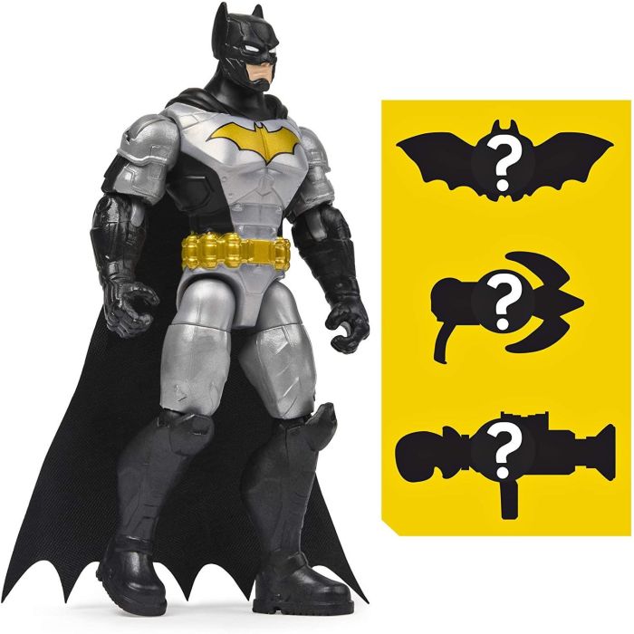 DC Comics Gold Detailing Batman 4 inch Figure with 3 Mystery Accessories