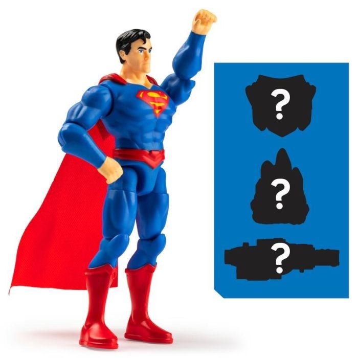 DC Comics 10cm Superman Action Figure with 3 Mystery Accessories