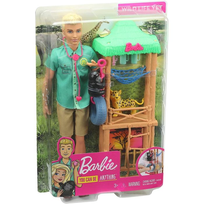 Barbie Ken Careers Playset -WILD LIFE VET