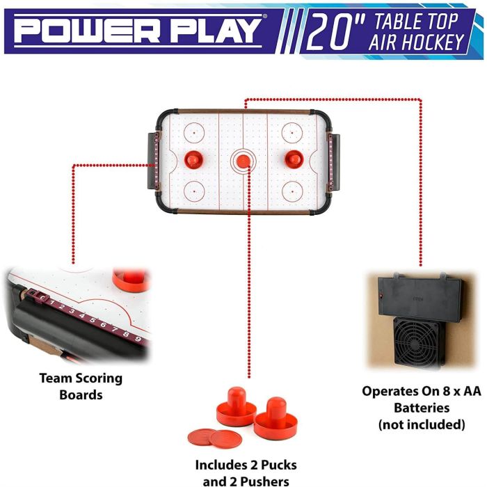 Power Play 20" Air Hockey Table Game