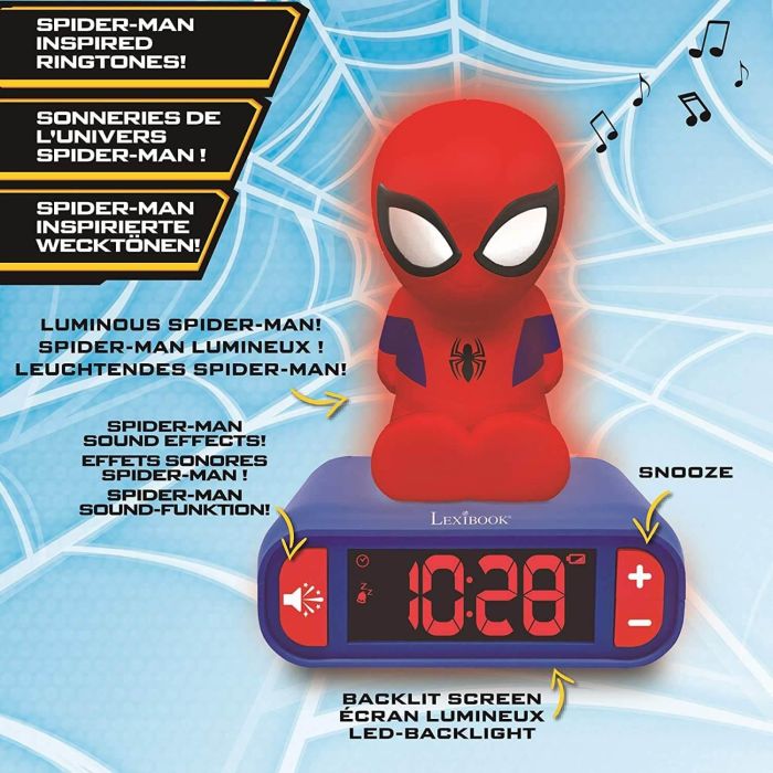 Spiderman Night Light Alarm Clock