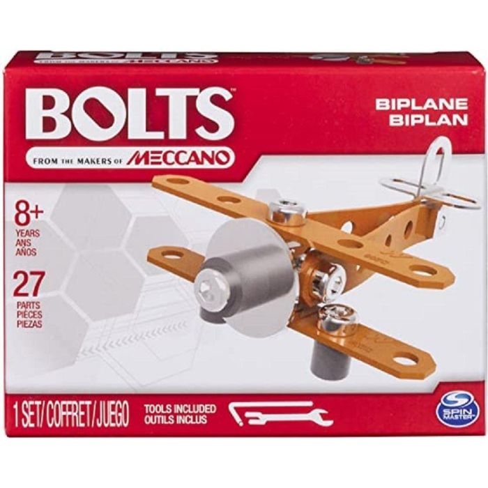 Meccano Bolts Mini Vehicle Biplane