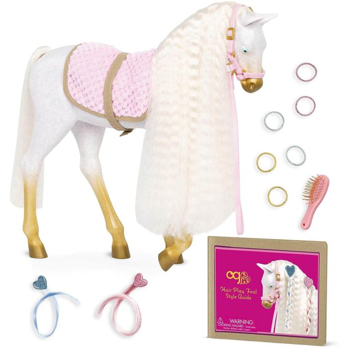 Our Generation Glitter and Hearts Hair Play Foal
