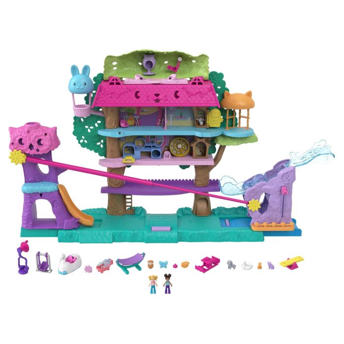 Polly Pocket Pollyville Pet Adventure Treehouse Playset