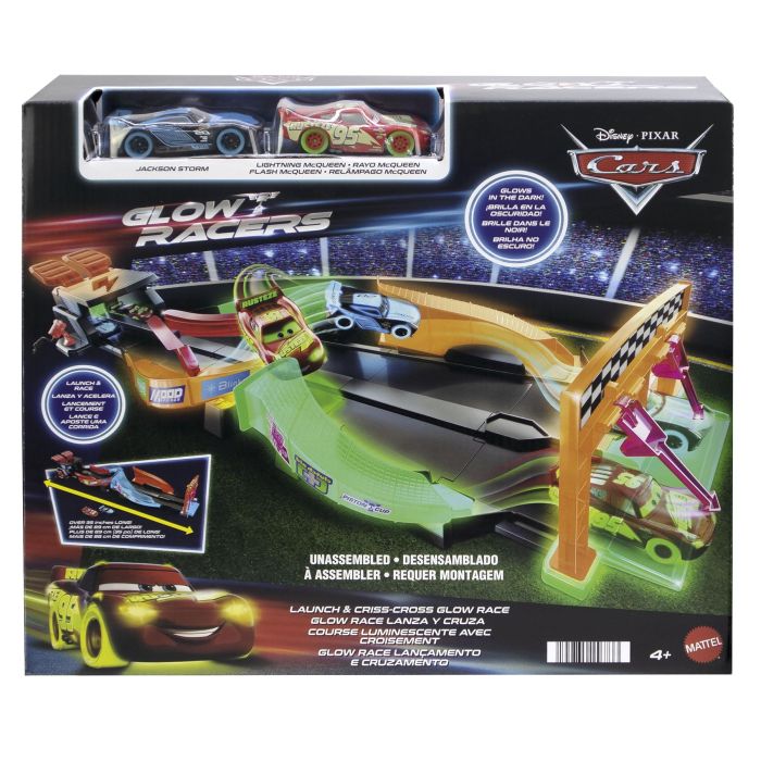Disney and Pixar Cars Glow Racers Launch & Criss-Cross Glow Race Playset