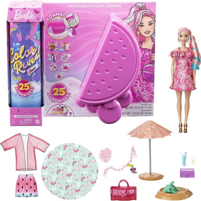 Barbie Colour Reveal Foam Watermelon Scent Surprise Doll