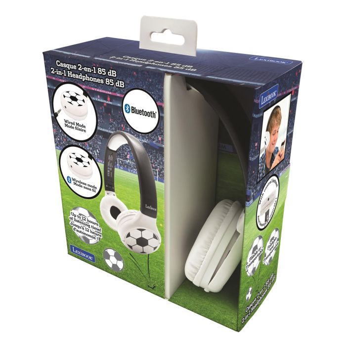 Lexibook 2 in 1 Bluetooth and Wired Football Headphones