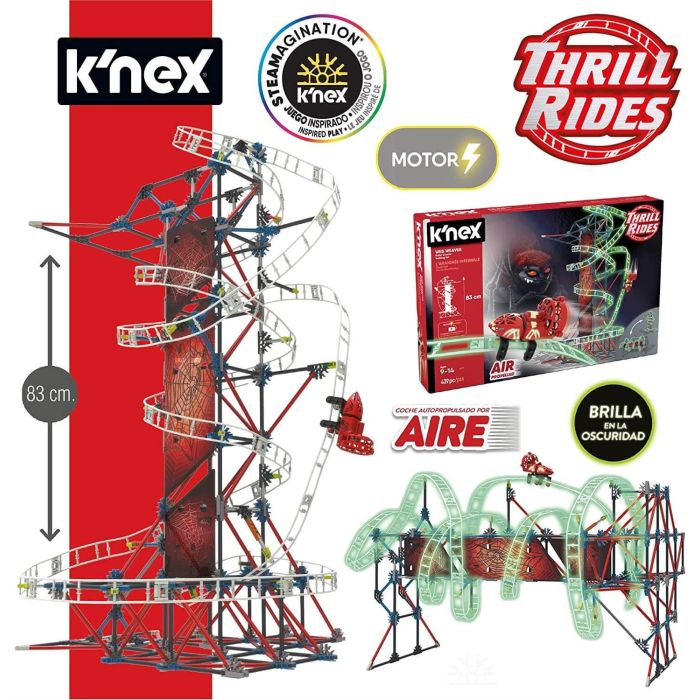K'nex Thrill Rides Web Weaver Roller Coaster Building Set
