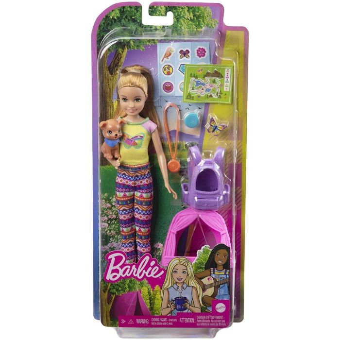 Barbie Camping Stacie and Pet Blonde Doll