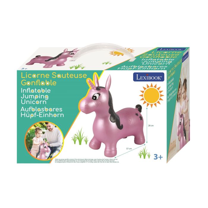 Inflatable Jumping Unicorn - Pink