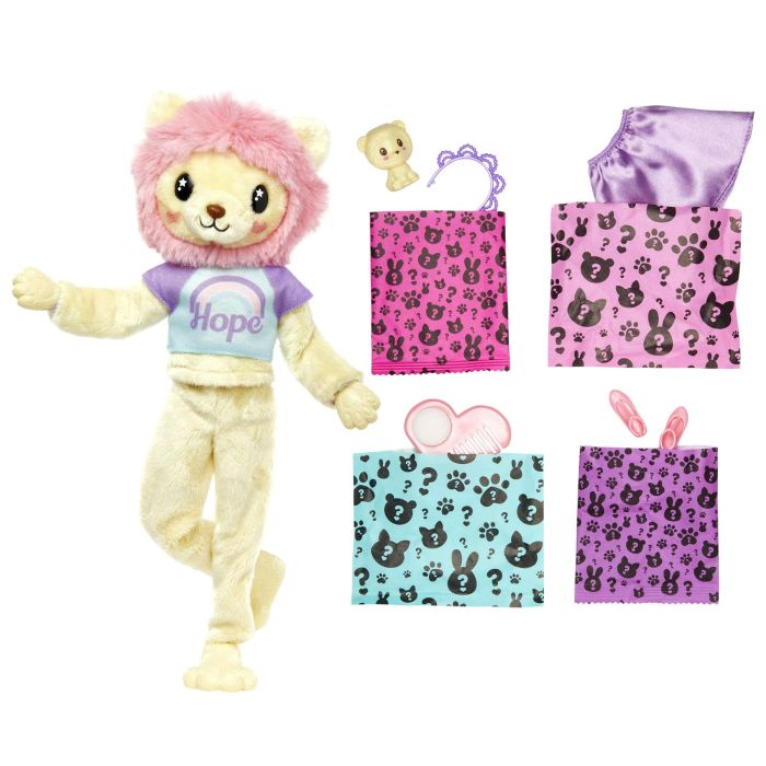 Barbie Cutie Reveal Cozy Cute Tees - Lion Doll
