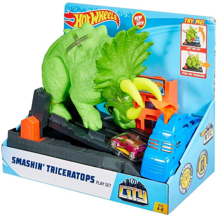 Hot Wheels City Smashin' Triceratops Playset