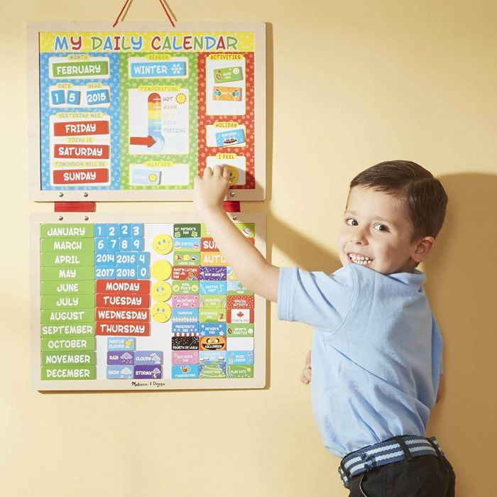 Melissa & Doug My First Daily Magnetic Wooden Calendar