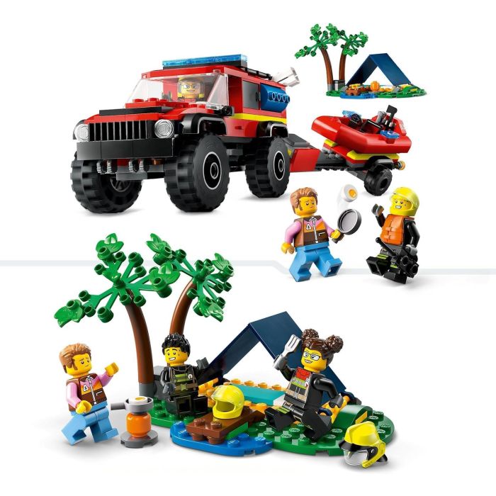 LEGO City 4x4 Fire Truck with Rescue Boat 60412