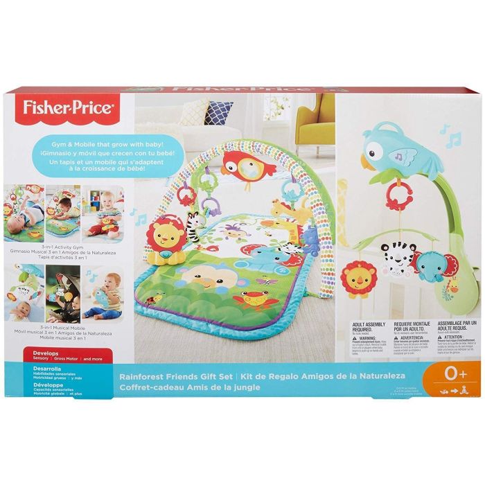 Fisher Price Rainforest Friends Gift Set Gym and Mobile