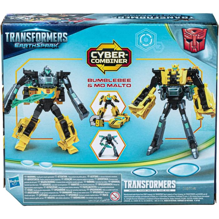 Transformers EarthSpark Cyber-Combiner Bumblebee and Mo Malto Figures