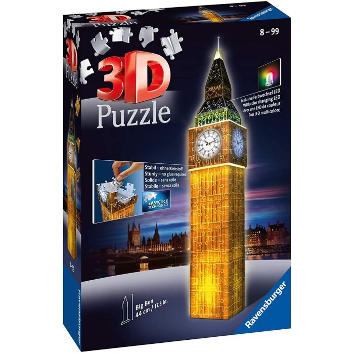 Ravensburger LED Big Ben Night Edition 216 Piece 3D Puzzle