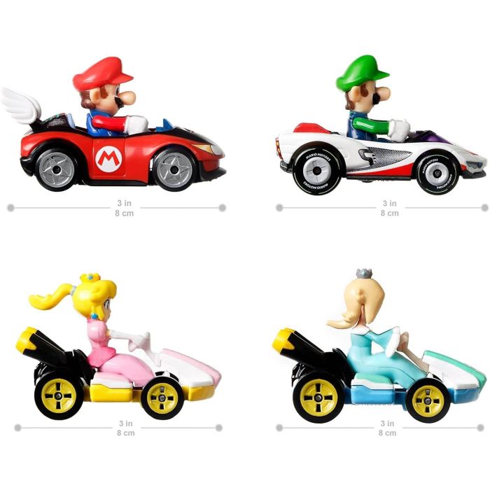 Hot Wheels Mario Kart Vehicles 4 Pack
