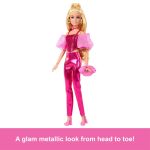 Barbie Deluxe Style Fashion Doll in Metallic Pink Outfit with Corset Top