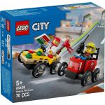 LEGO City Pizza vs. Fire Truck Race Car Pack 60458