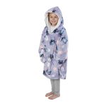 Stitch Floral Hooded Blanket