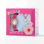 Tikkers Pink Flower Watch, Necklace and Purse Gift Set