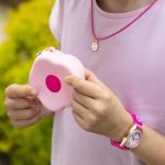 Tikkers Pink Flower Watch, Necklace and Purse Gift Set