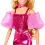 Barbie Deluxe Style Fashion Doll in Metallic Pink Outfit with Corset Top