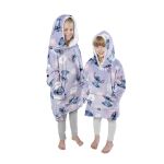 Stitch Floral Hooded Blanket