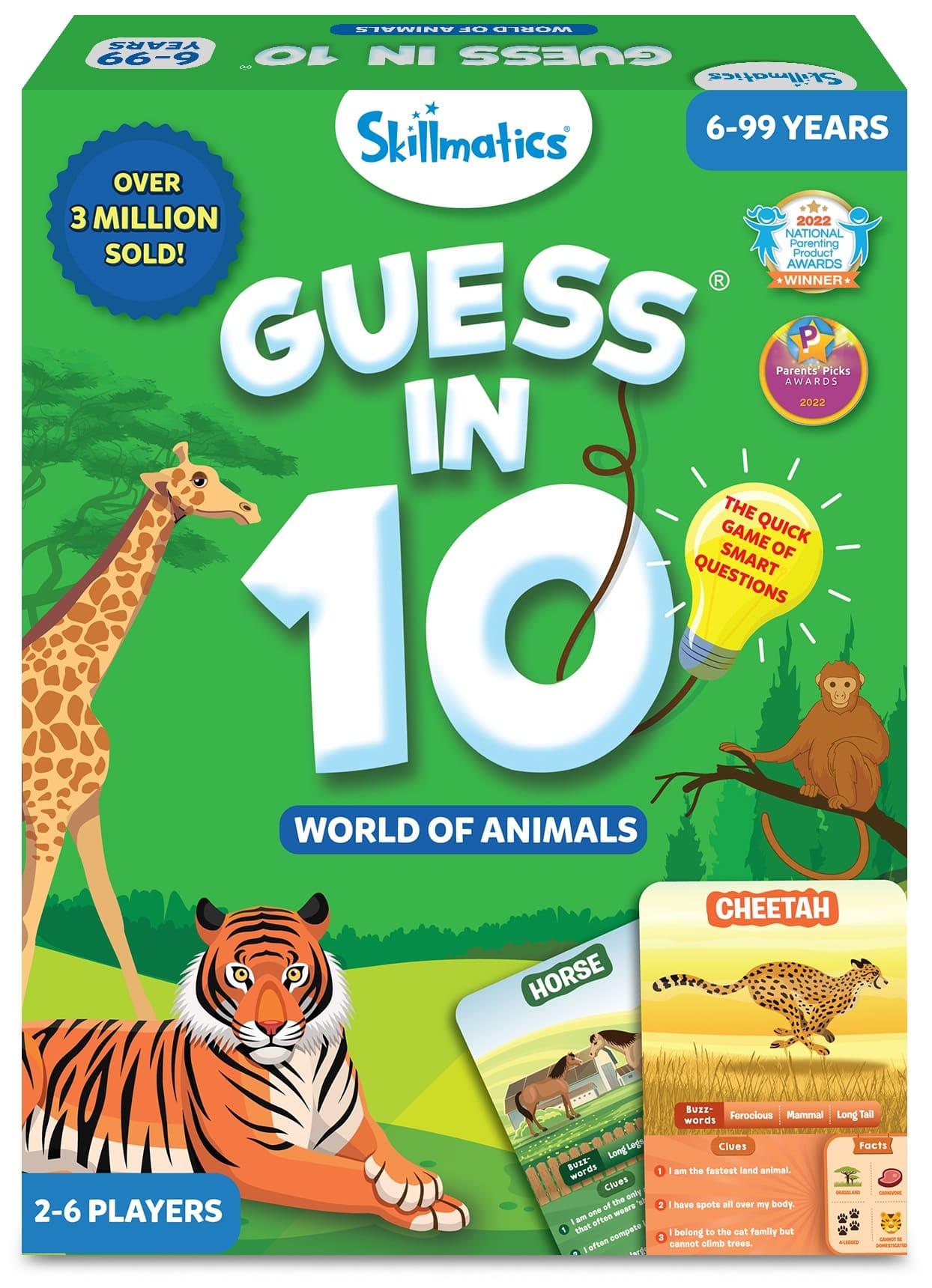 Skillmatics Guess in 10 World Of Animals Card Game