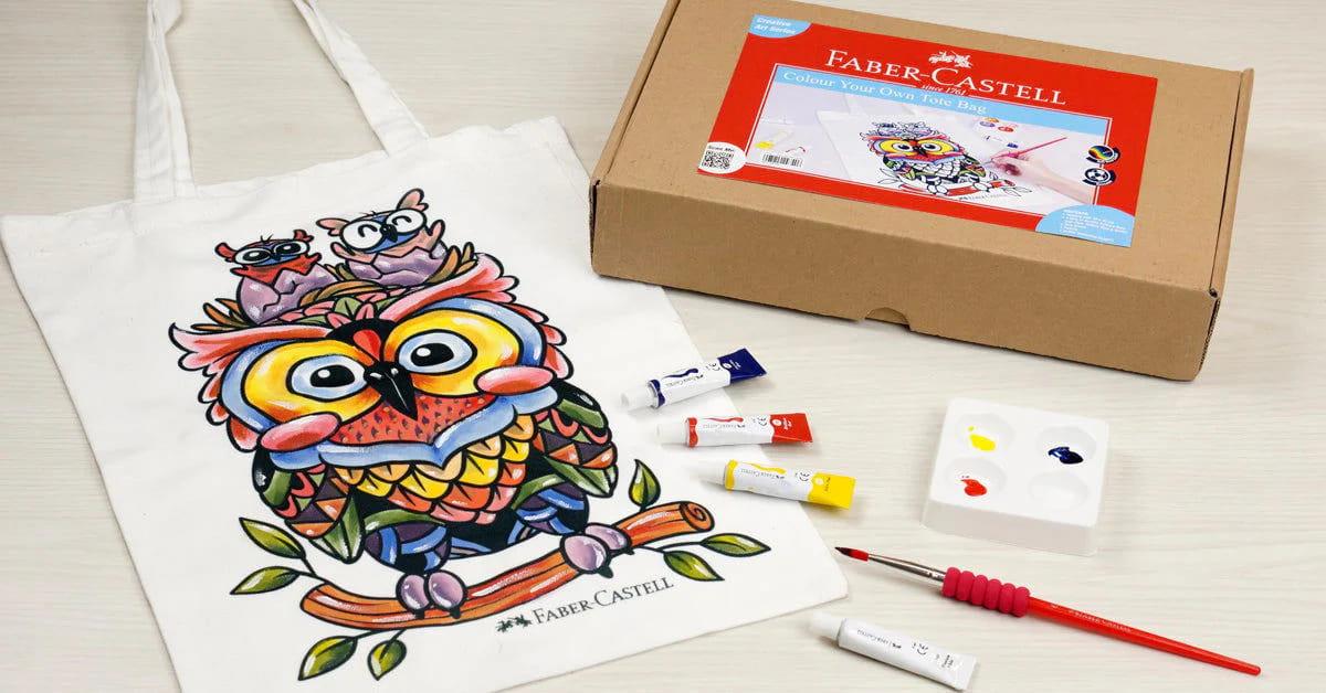 Faber Castell Colour Your Own Tote Bag
