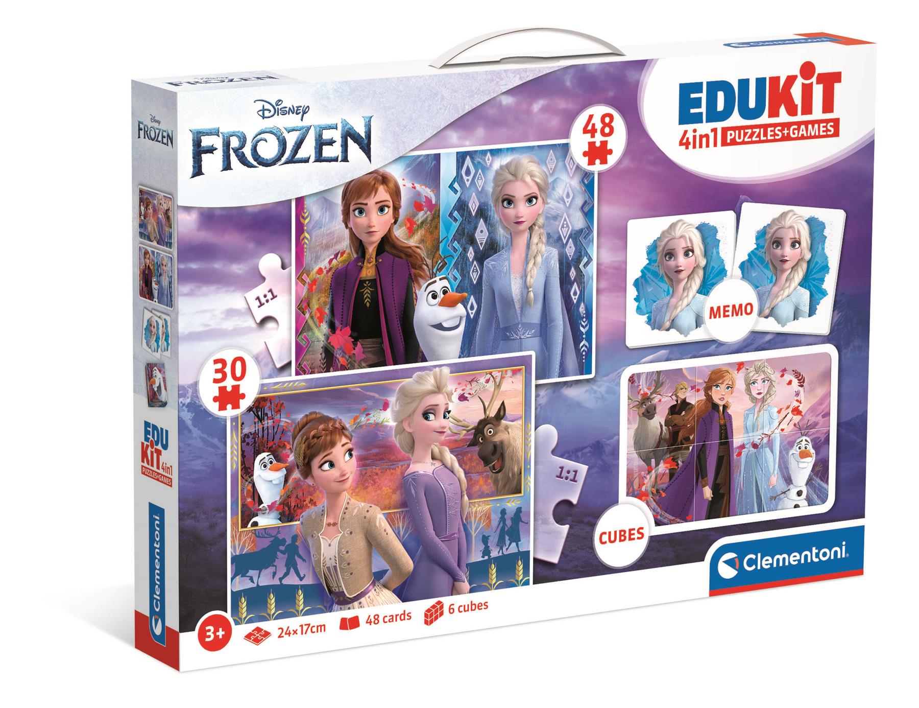 Clementoni Disney Frozen Edukit 4in1 Puzzle and Games Set